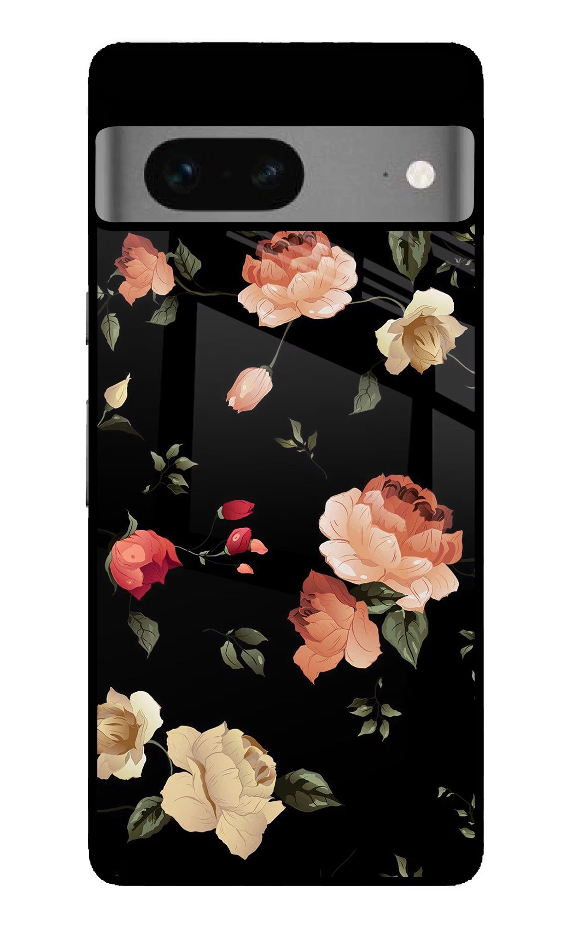 Flowers Google Pixel 7 Glass Case Back Cover by Casekaro