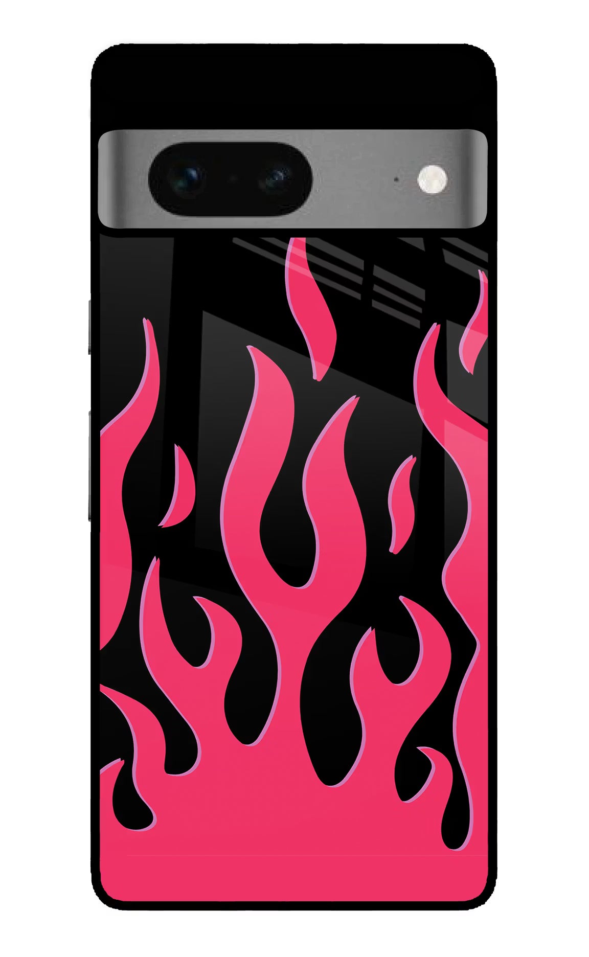 Fire Flames Google Pixel 7 Glass Case Back Cover by Casekaro