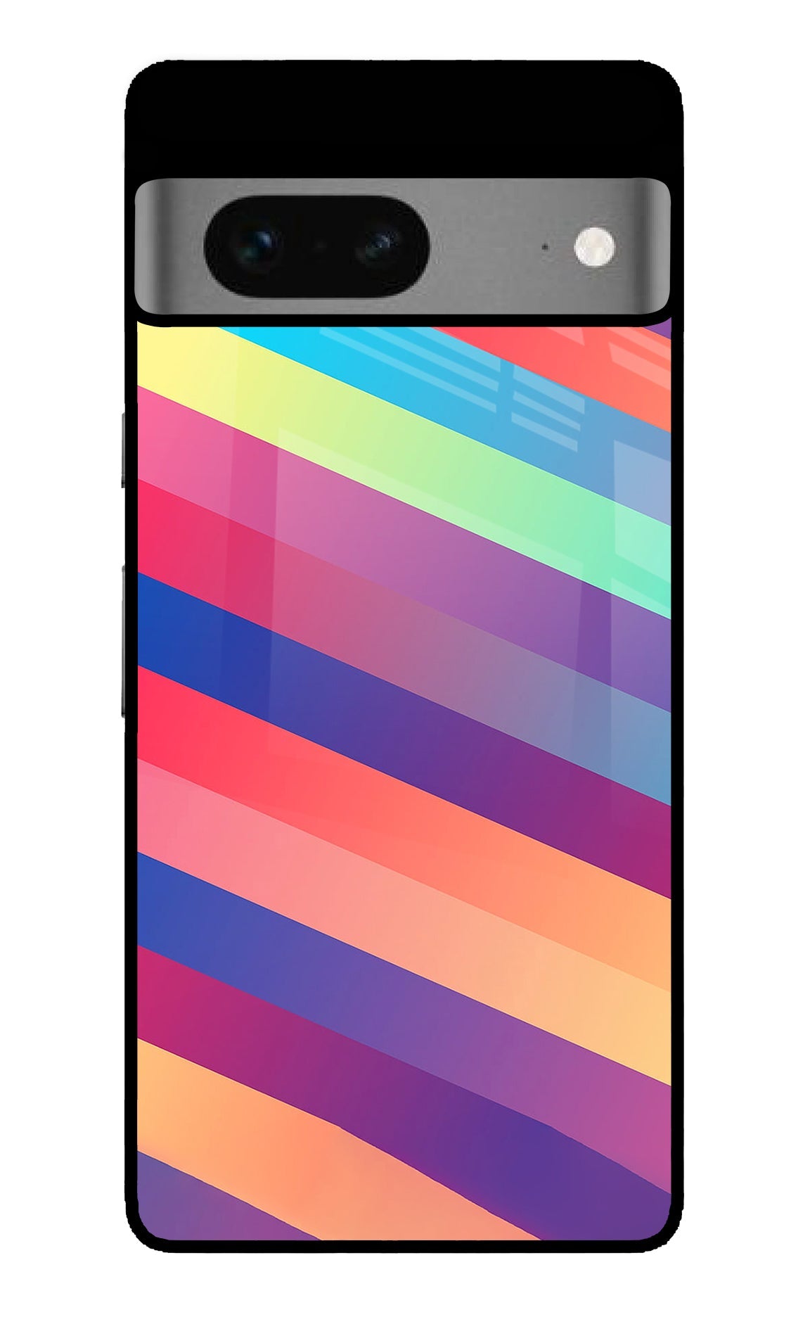 Stripes color Google Pixel 7 Glass Case