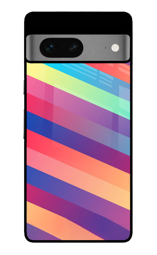 Stripes color Google Pixel 7 Glass Case