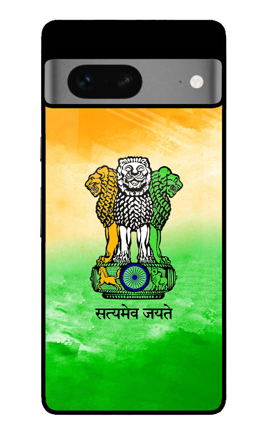 Satyamev Jayate Flag Google Pixel 7 Back Cover, Glass case