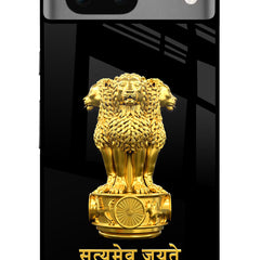 Satyamev Jayate Golden Google Pixel 7 Glass Case
