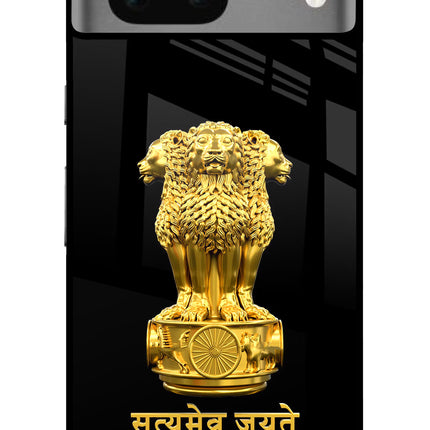 Satyamev Jayate Golden Google Pixel 7 Glass Case