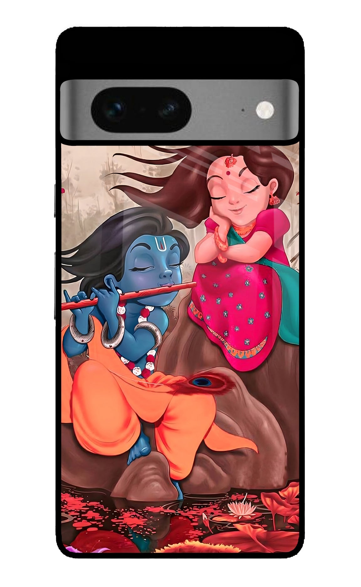 Radhe Krishna Google Pixel 7 Glass Case