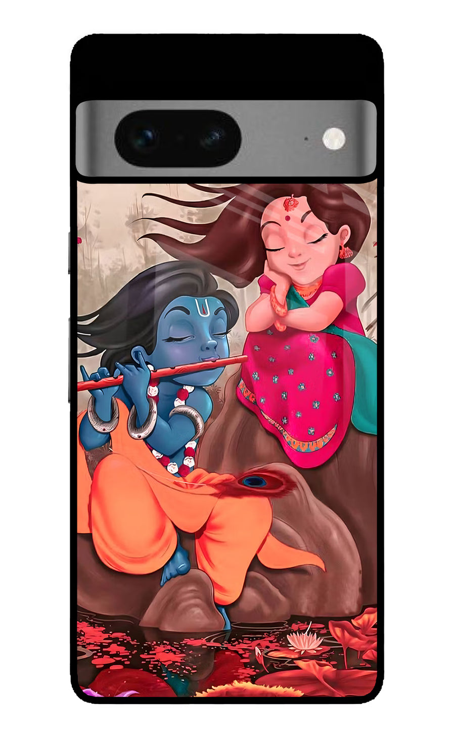Radhe Krishna Google Pixel 7 Back Cover, Glass case