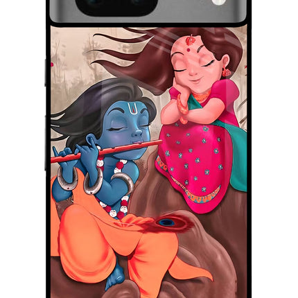 Radhe Krishna Google Pixel 7 Glass Case