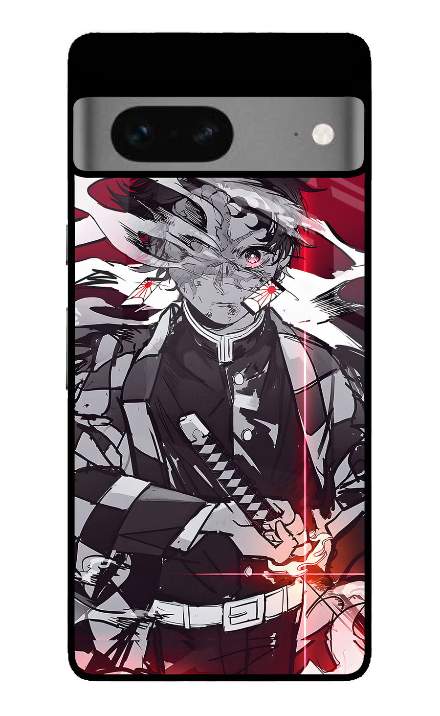 Demon Slayer Google Pixel 7 Back Cover, Glass case