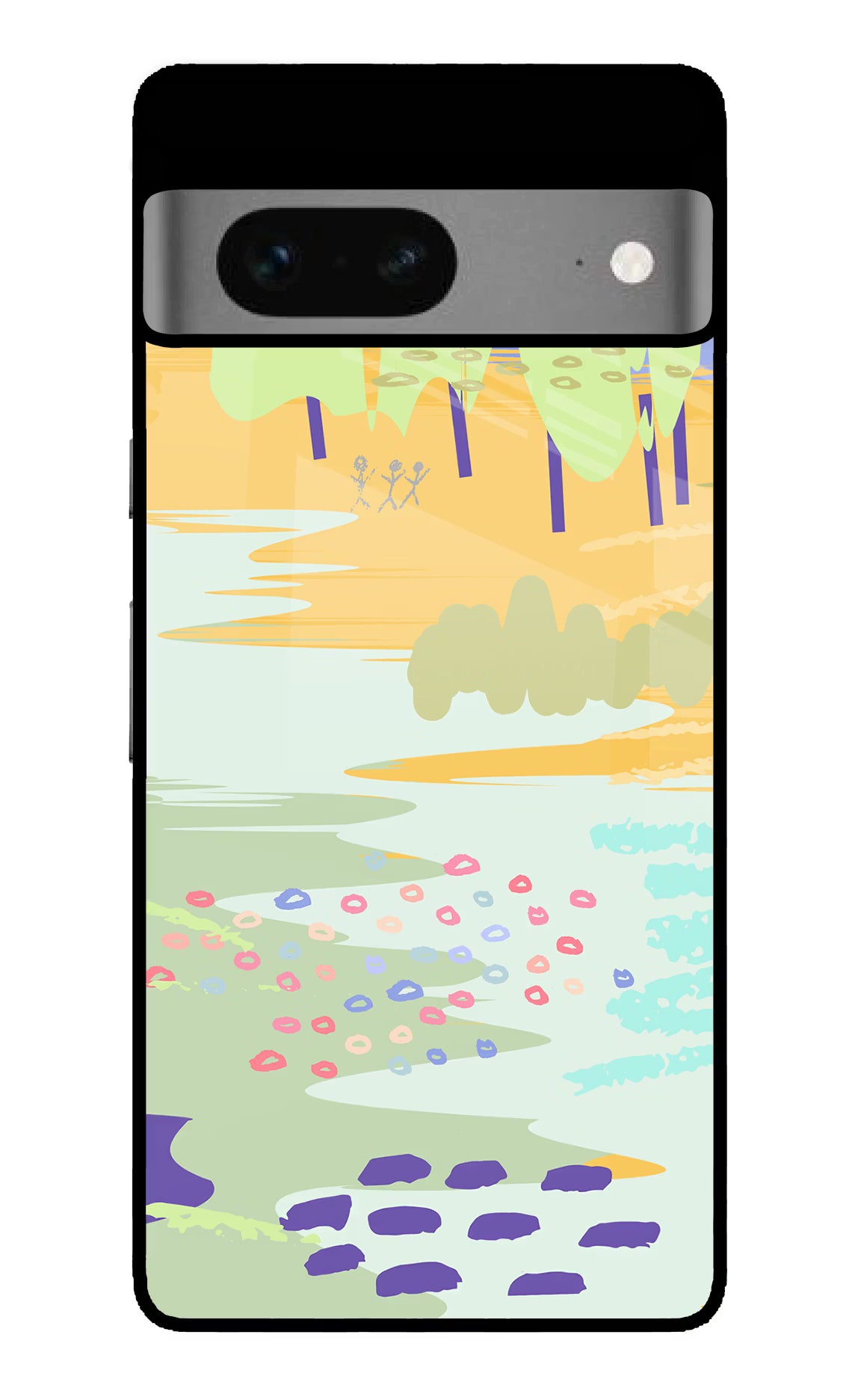 Scenery Google Pixel 7 Glass Case Back Cover by Casekaro