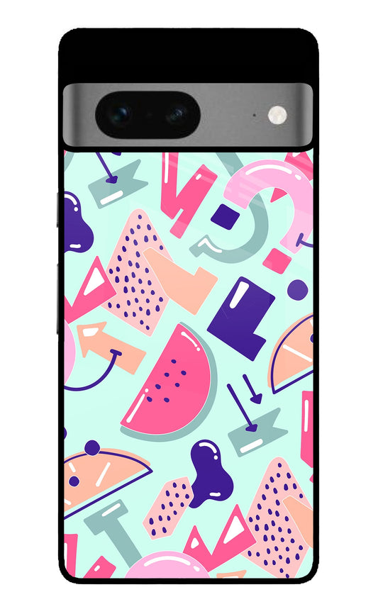 Doodle Pattern Google Pixel 7 Glass Case