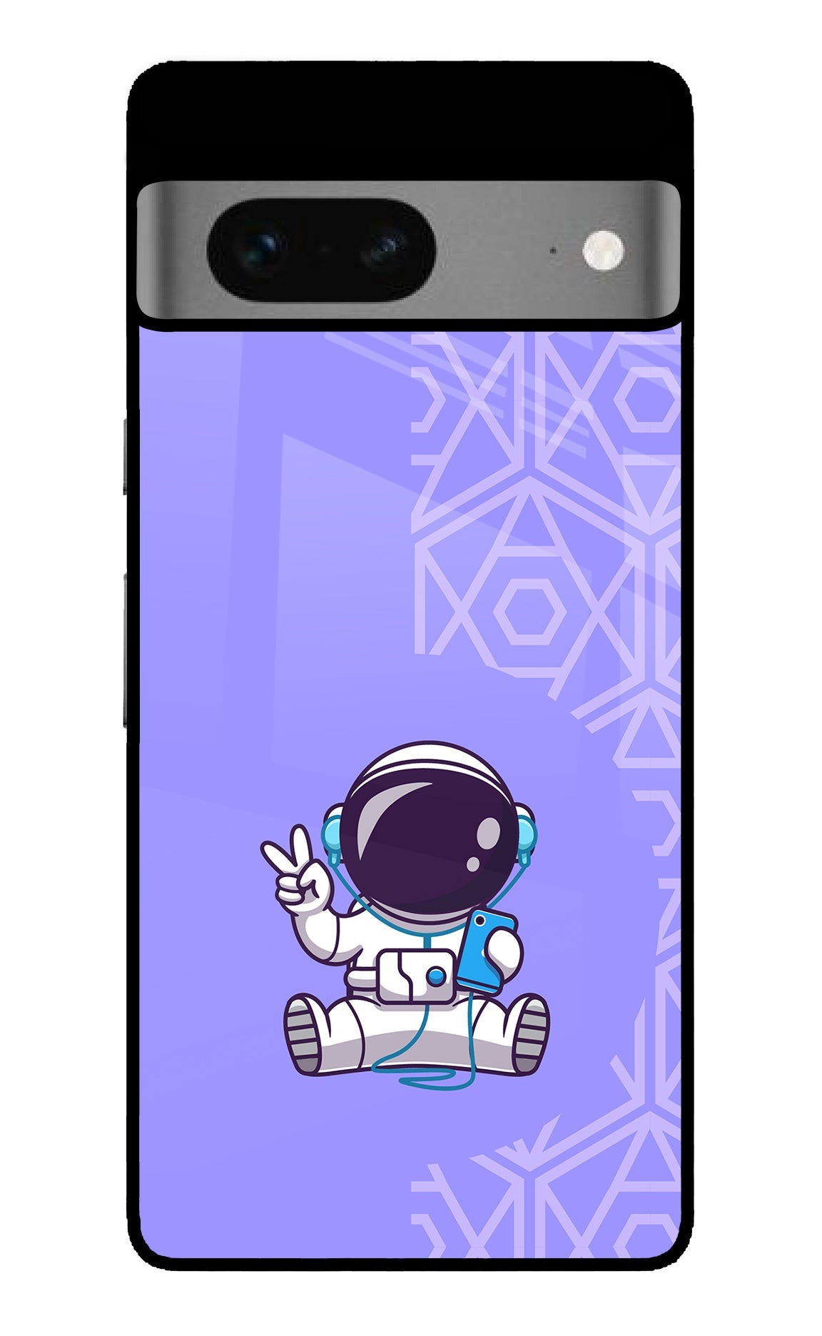 Cute Astronaut Chilling Google Pixel 7 Glass Case