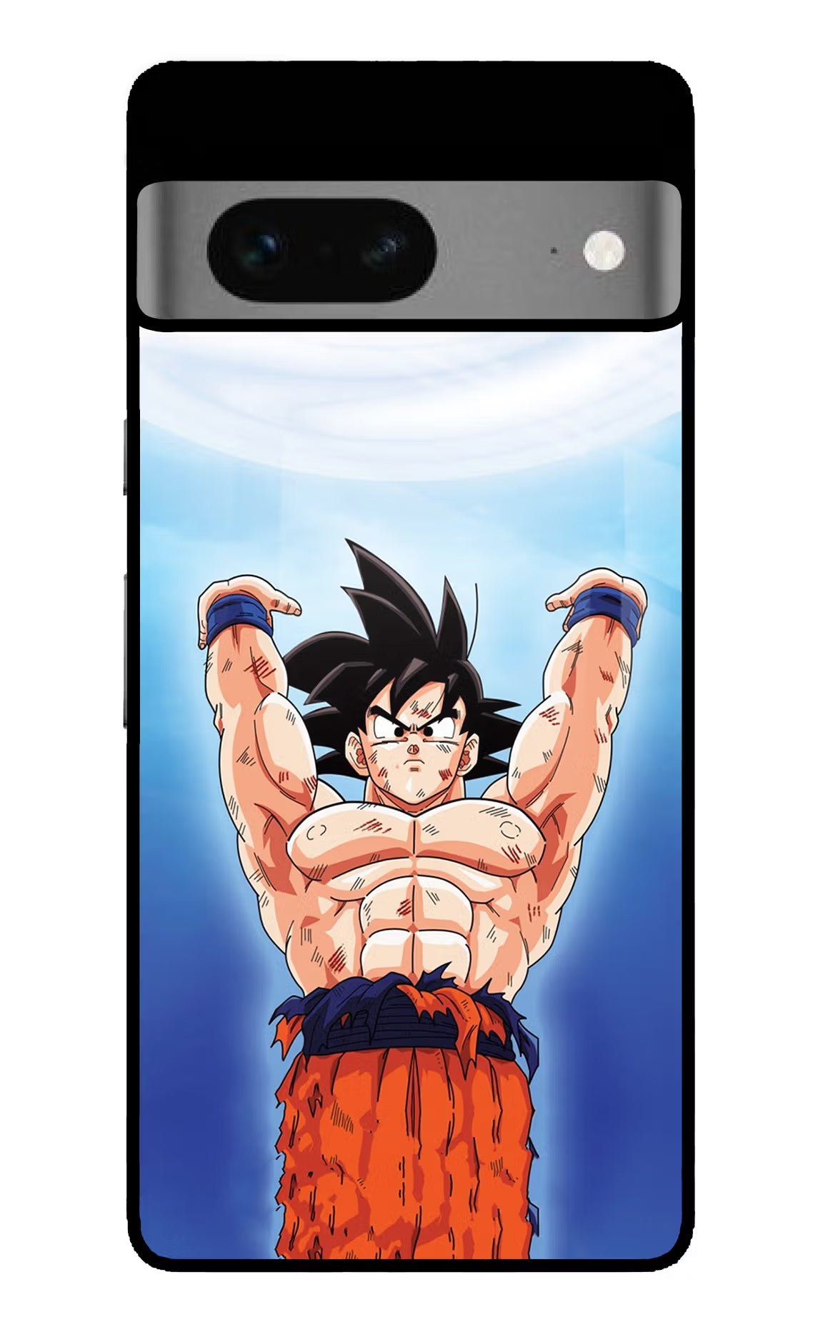 Goku Power Google Pixel 7 Glass Case Back Cover by Casekaro