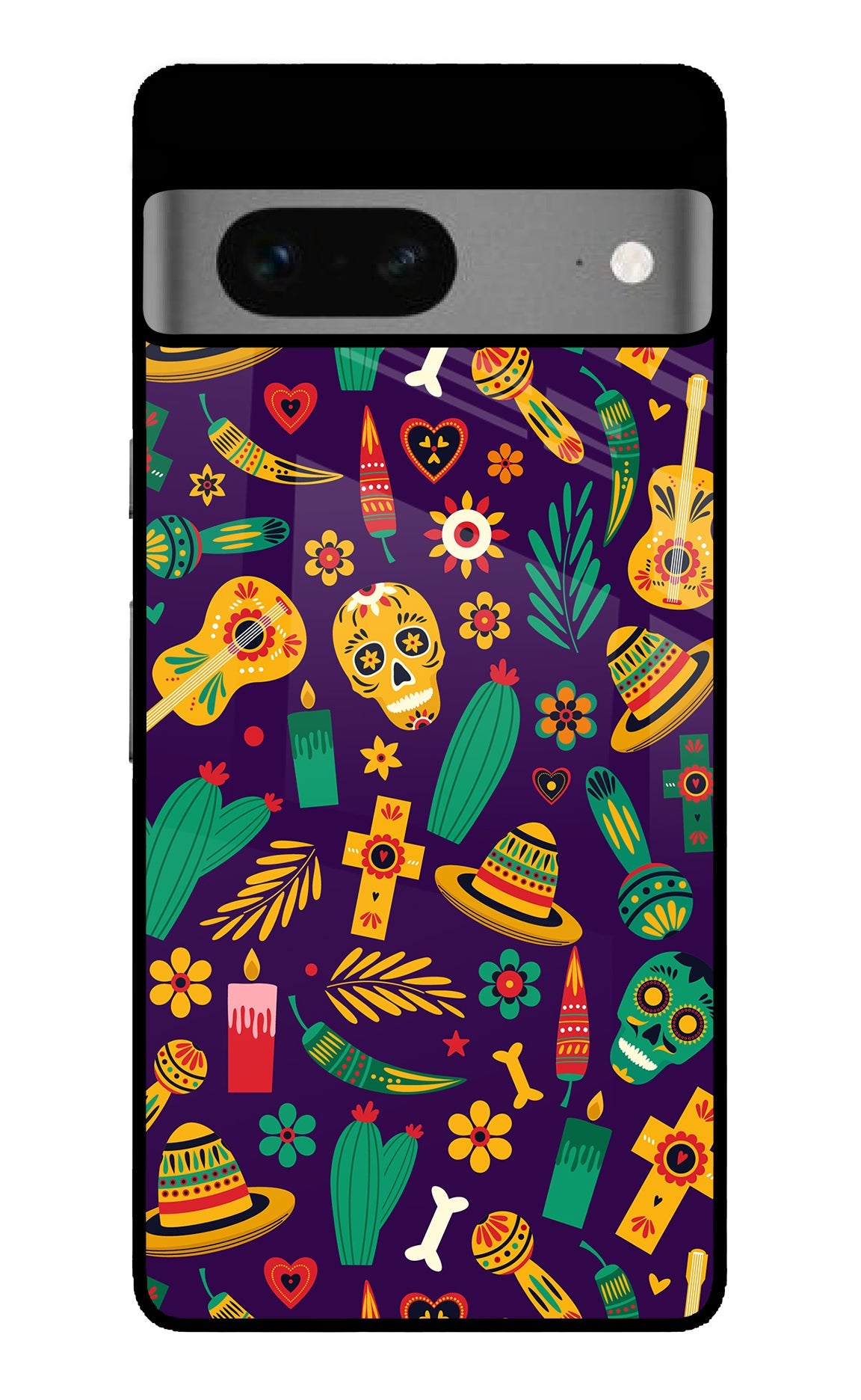 Mexican Artwork Google Pixel 7 Glass Case