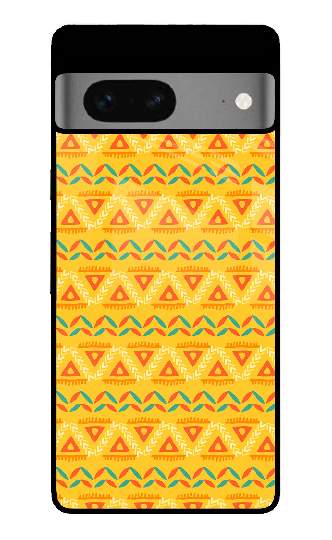 Tribal Pattern Google Pixel 7 Glass Case Back Cover by Casekaro
