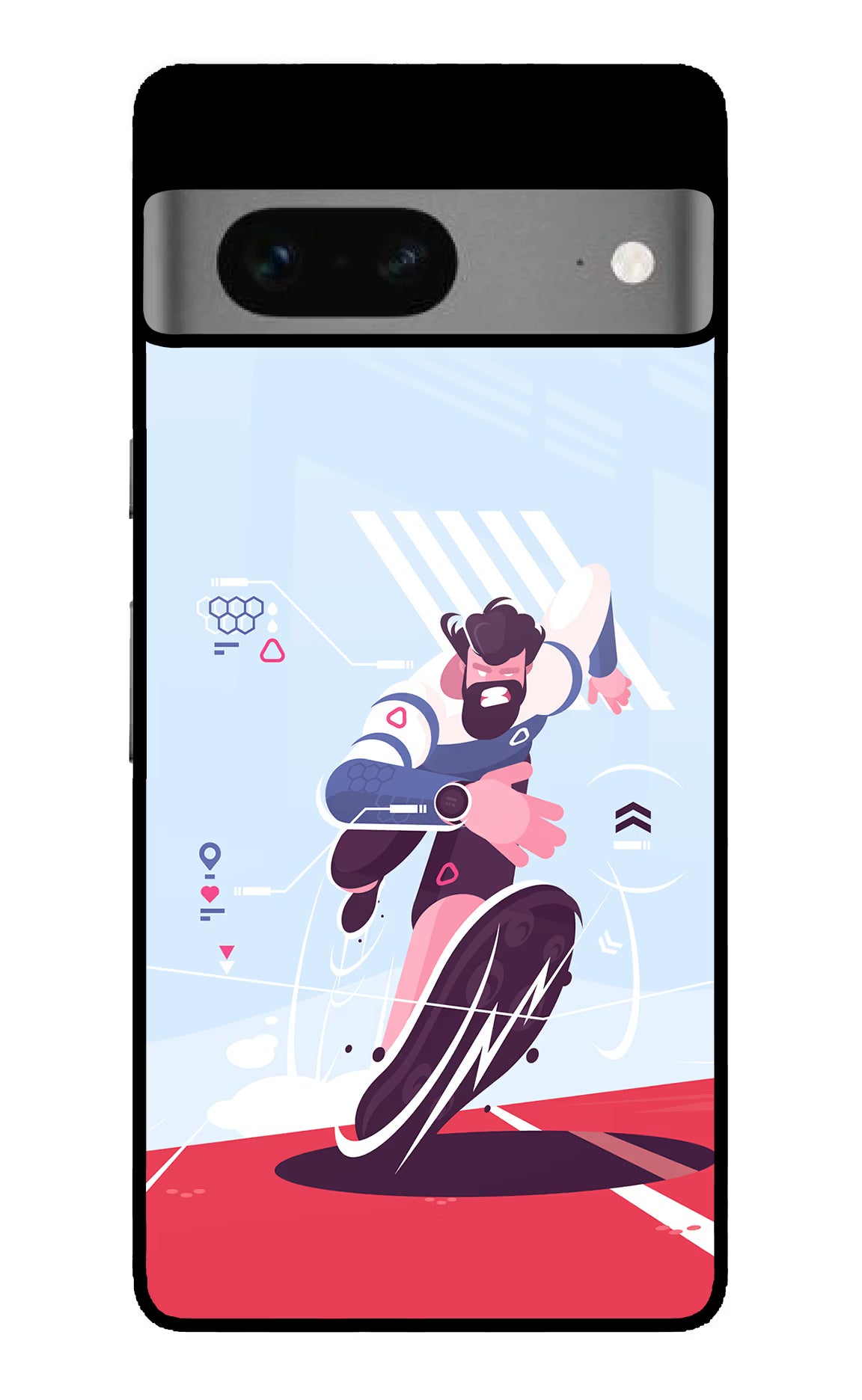 Run Pro Google Pixel 7 Glass Case Back Cover by Casekaro