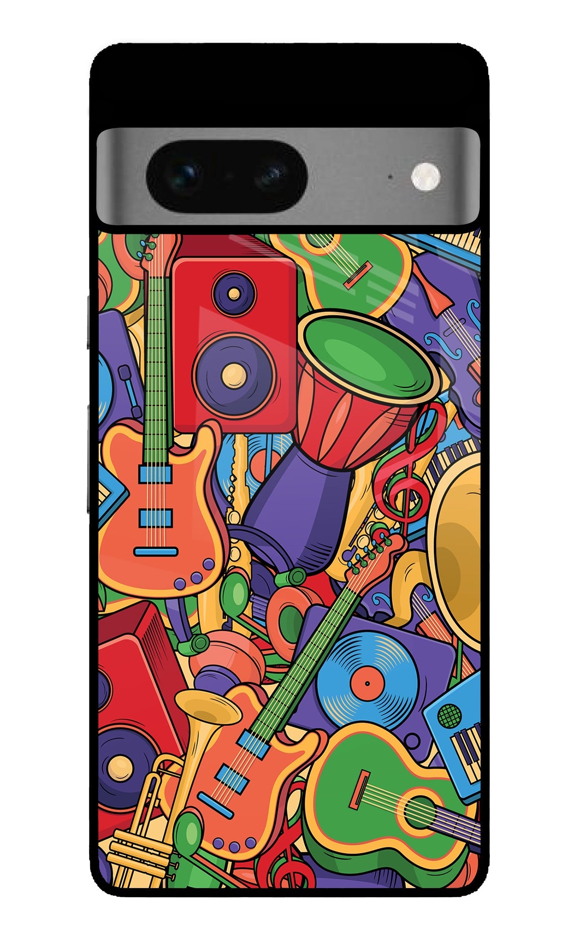 Music Instrument Doodle Google Pixel 7 Back Cover