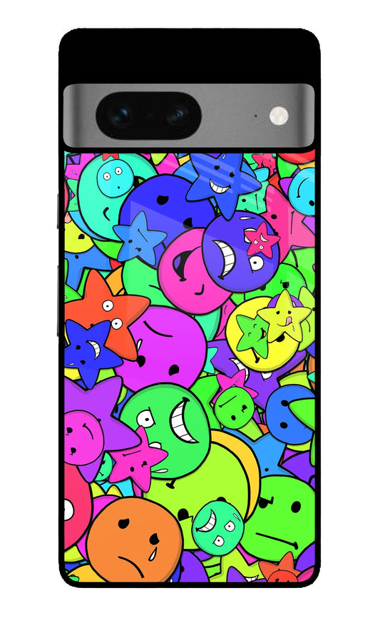 Fun Doodle Google Pixel 7 Glass Case