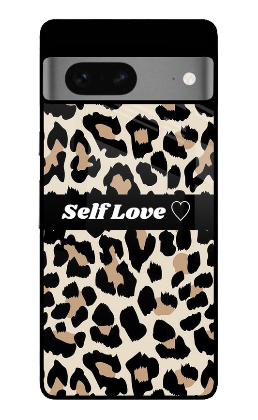 Leopard Print Self Love Google Pixel 7 Glass Case