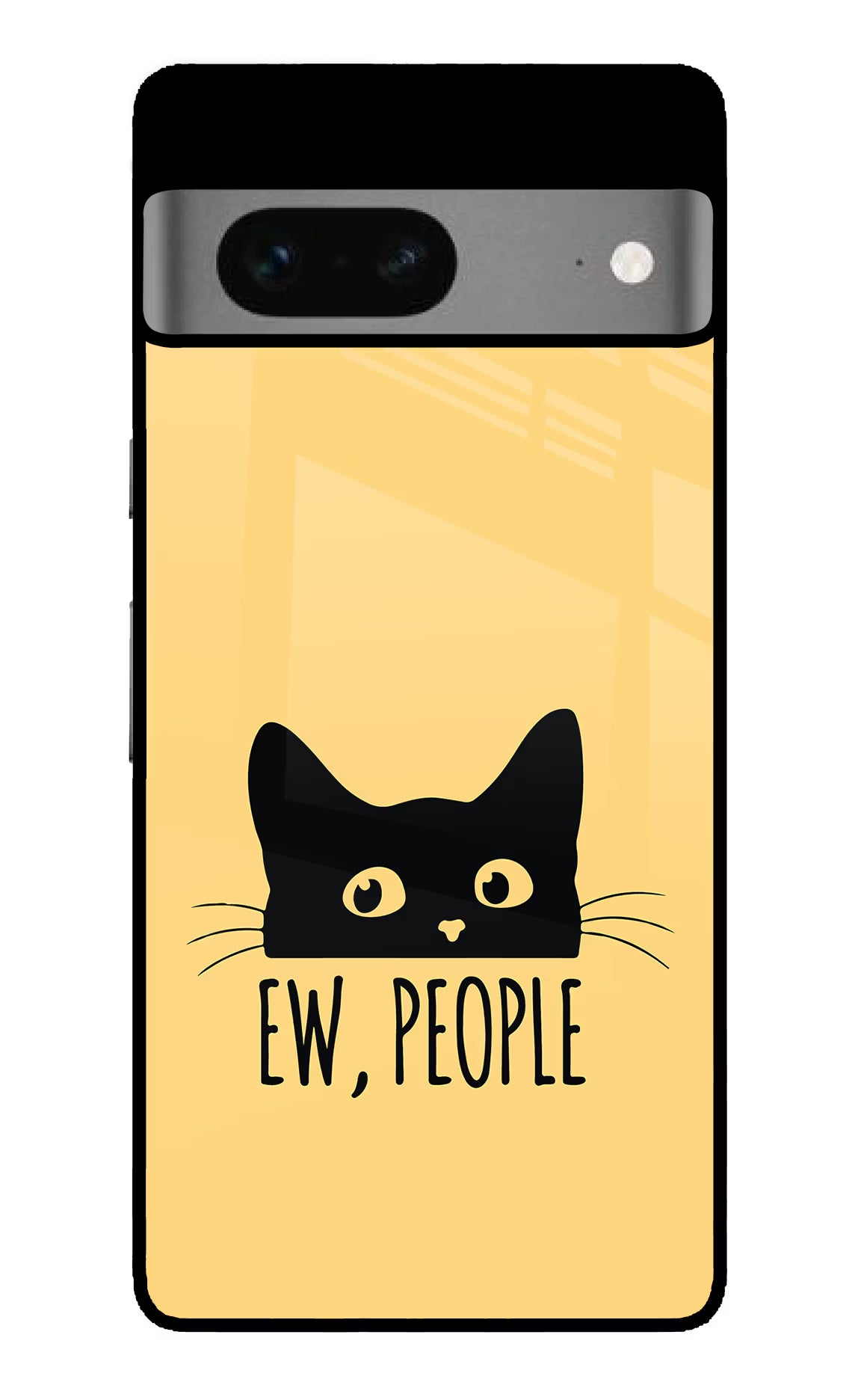 Ew People Catitude Google Pixel 7 Glass Case Back Cover by Casekaro
