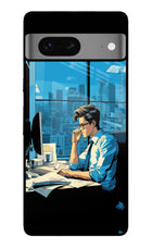 Focused Hustler (AI Generated) Google Pixel 7 Glass Case