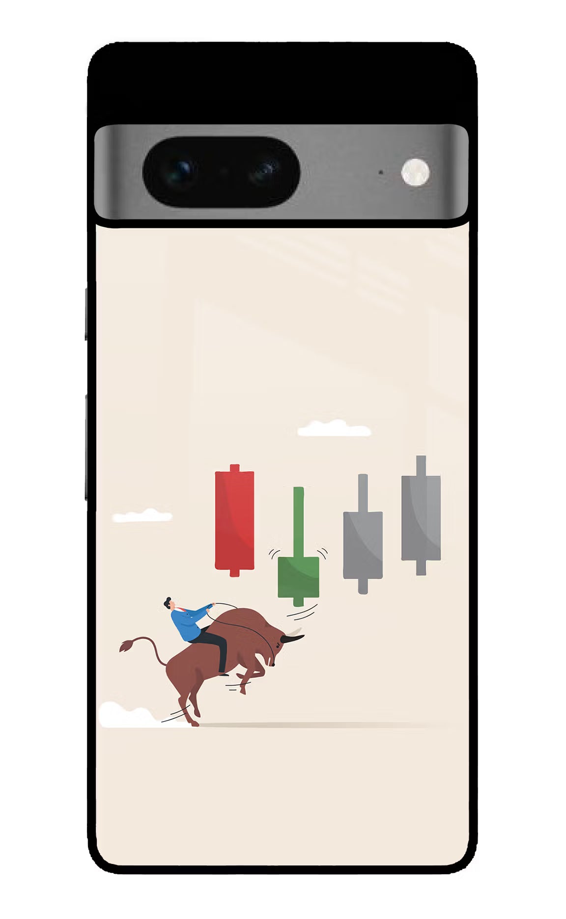 Bull Trading Momentum Google Pixel 7 Glass Case
