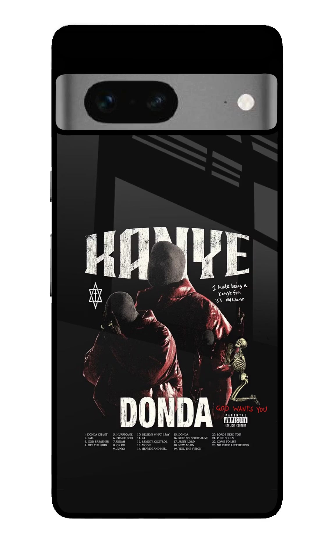 Donda Kanye West Google Pixel 7 Glass Case Back Cover by Casekaro