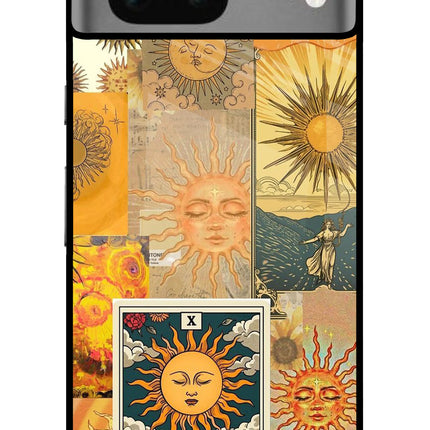 Sun Google Pixel 7 Glass Case Back Cover by Casekaro