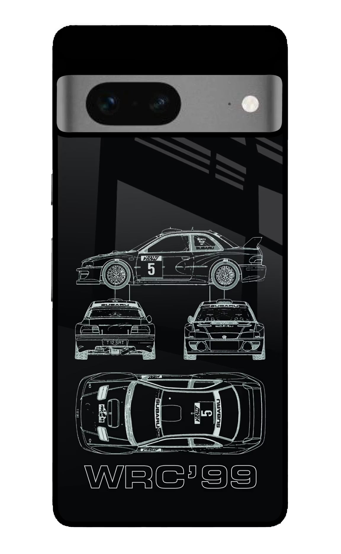 WRC'99 Google Pixel 7 Glass Case Back Cover by Casekaro