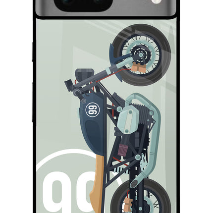 Classic Cafe Racer 99 Google Pixel 7 Glass Case Back Cover by Casekaro