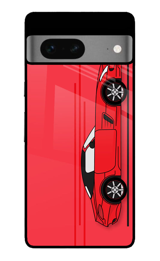 Red Velocity Google Pixel 7 Glass Case