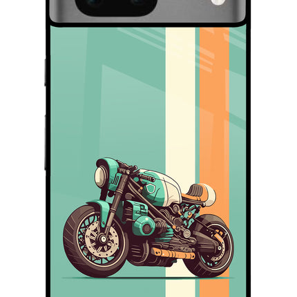 Striped Moto Drift Google Pixel 7 Glass Case