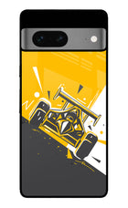Track King Google Pixel 7 Glass Case Back Cover by Casekaro