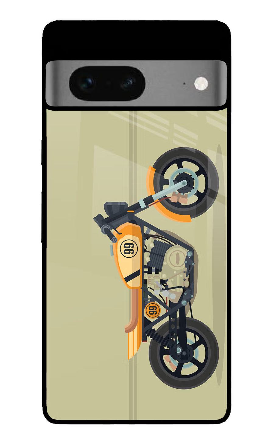 Vertical Speedster Google Pixel 7 Back Cover, Glass case