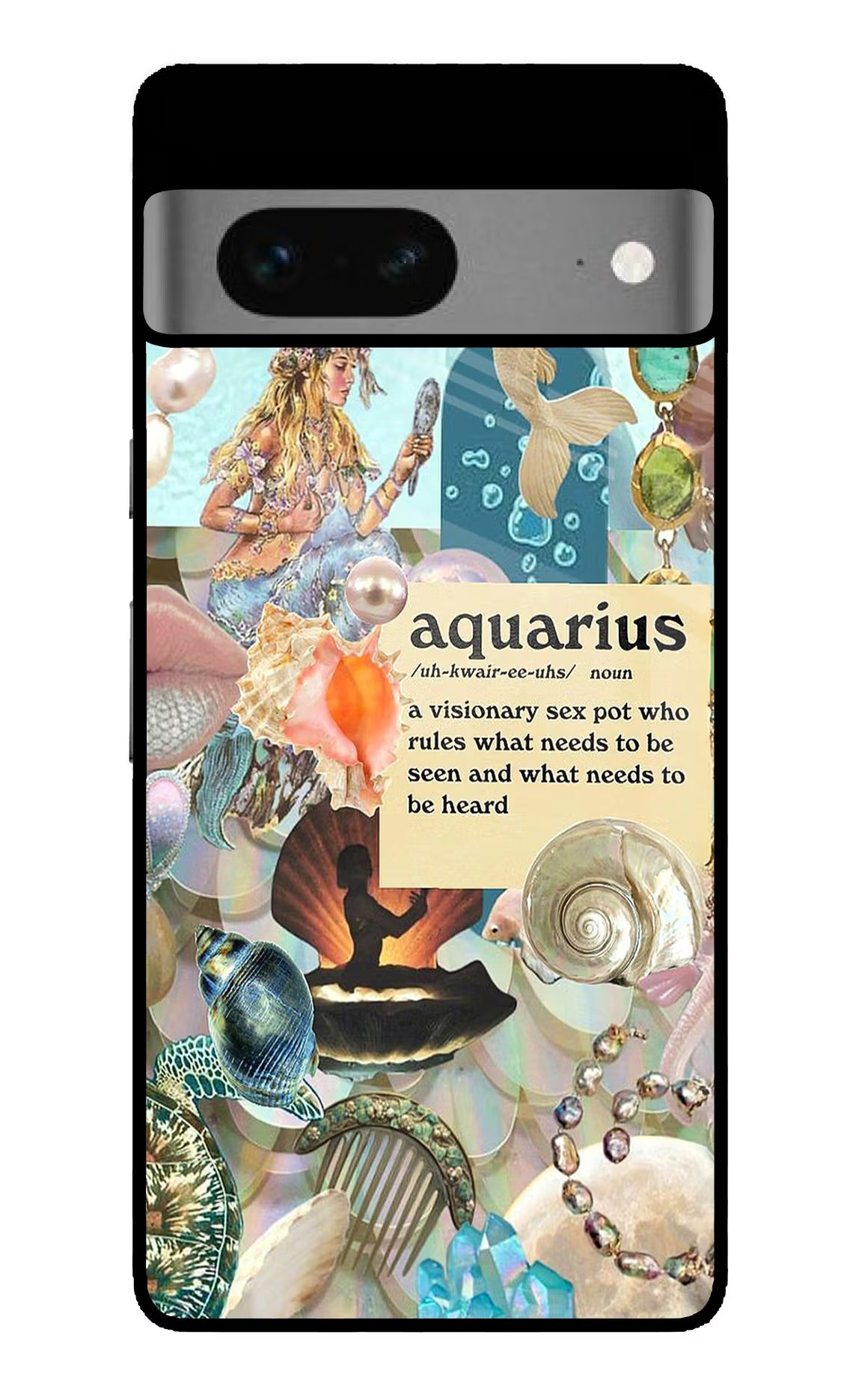 Aquarius Zodiac Google Pixel 7 Glass Case