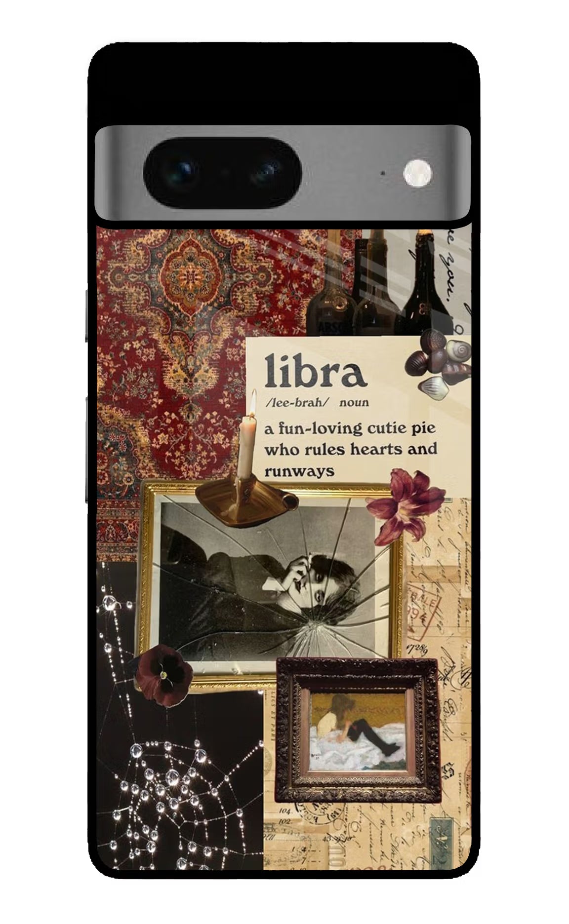 Libra Zodiac Google Pixel 7 Glass Case Back Cover by Casekaro