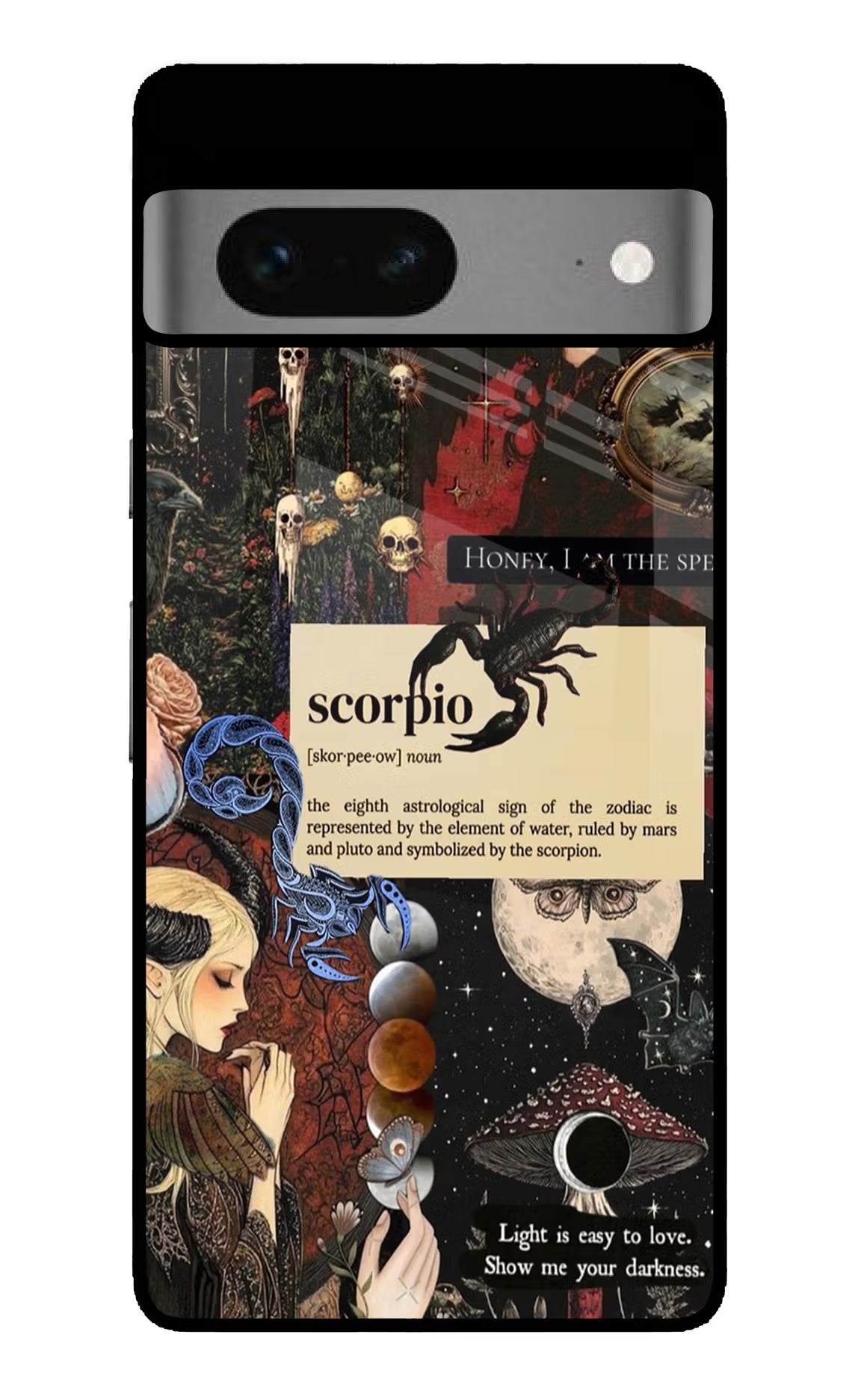 Scorpio Zodiac Google Pixel 7 Glass Case Back Cover by Casekaro