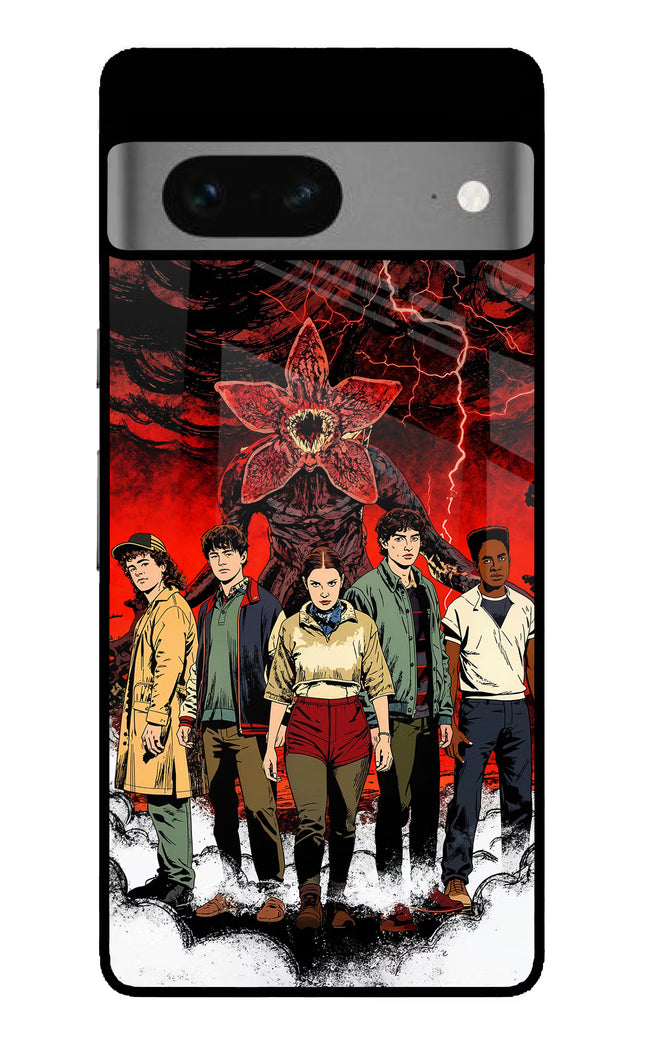 Ordinary Things Characters Google Pixel 7 Glass Case