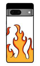 Fired Up – White Google Pixel 7 Glass Case