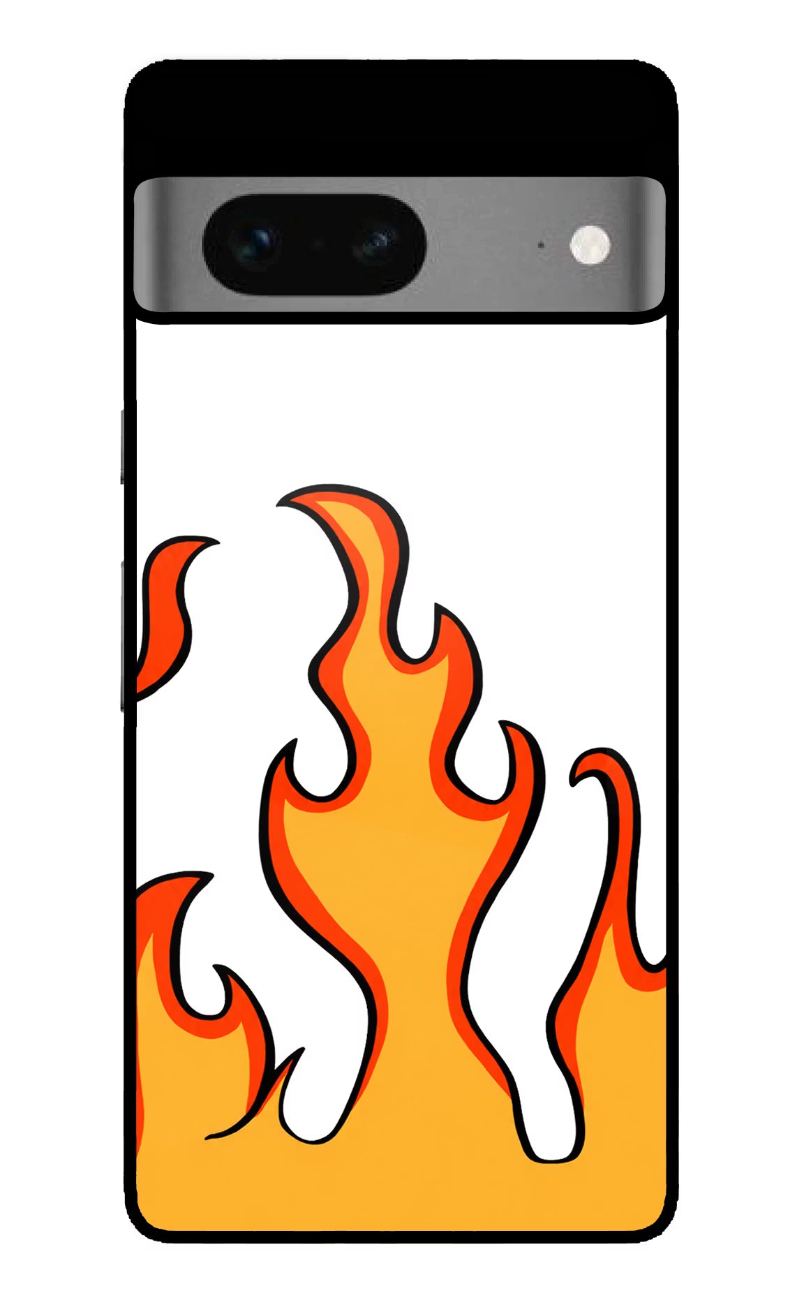 Fired Up – White Google Pixel 7 Glass Case
