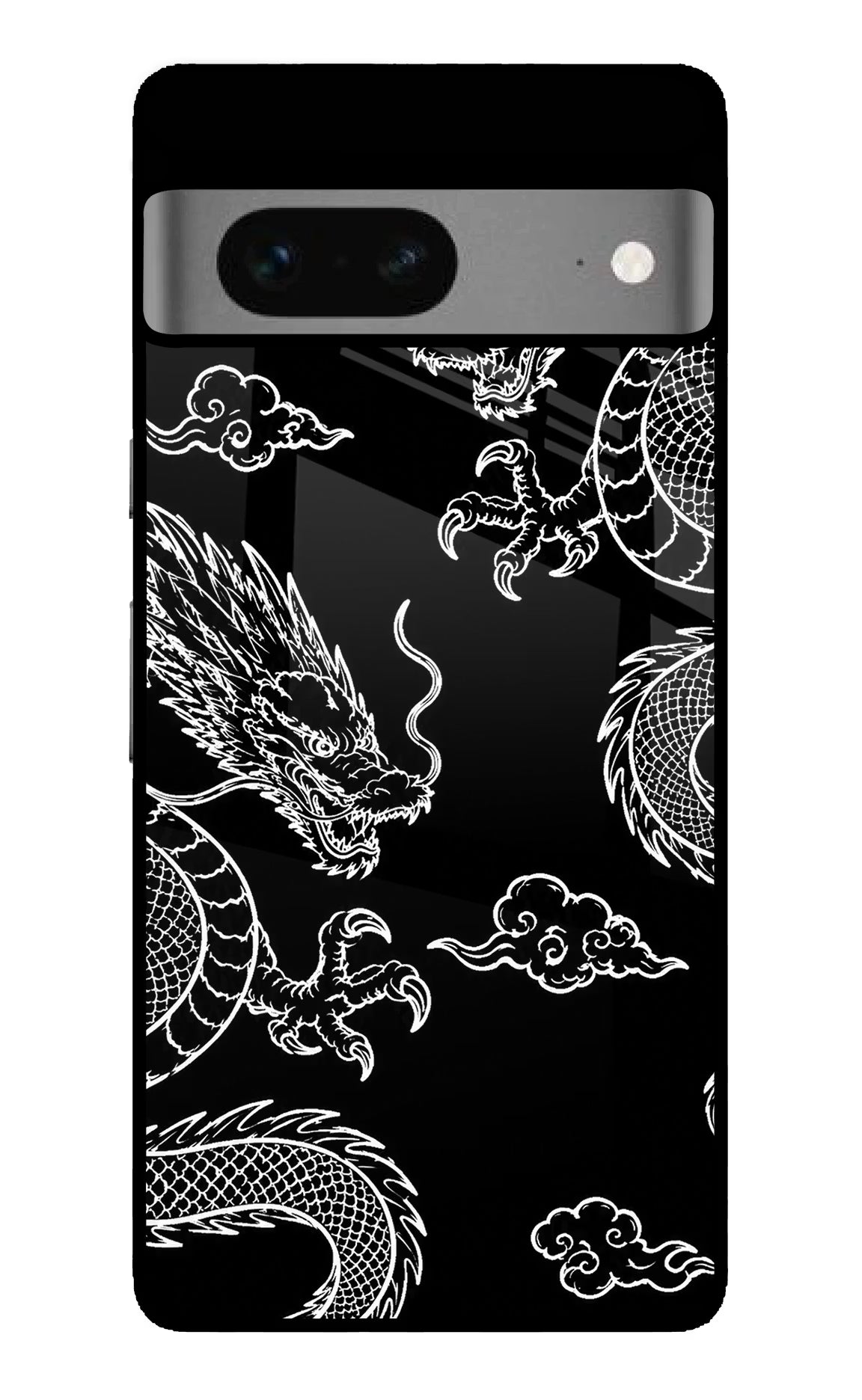 Twin Dragons Google Pixel 7 Glass Case