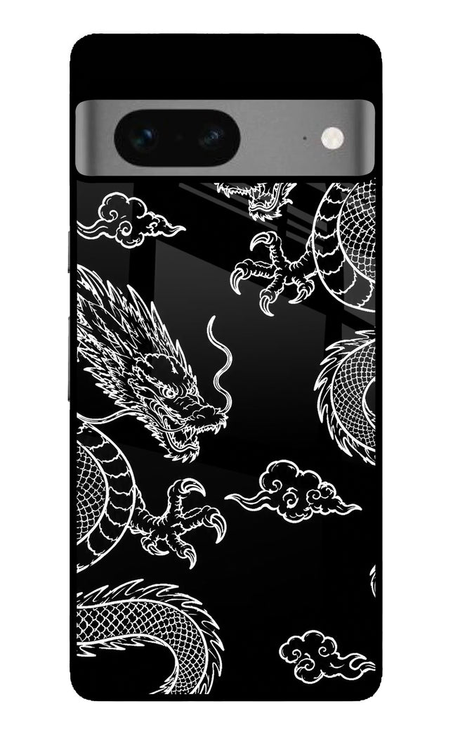 Twin Dragons Google Pixel 7 Glass Case