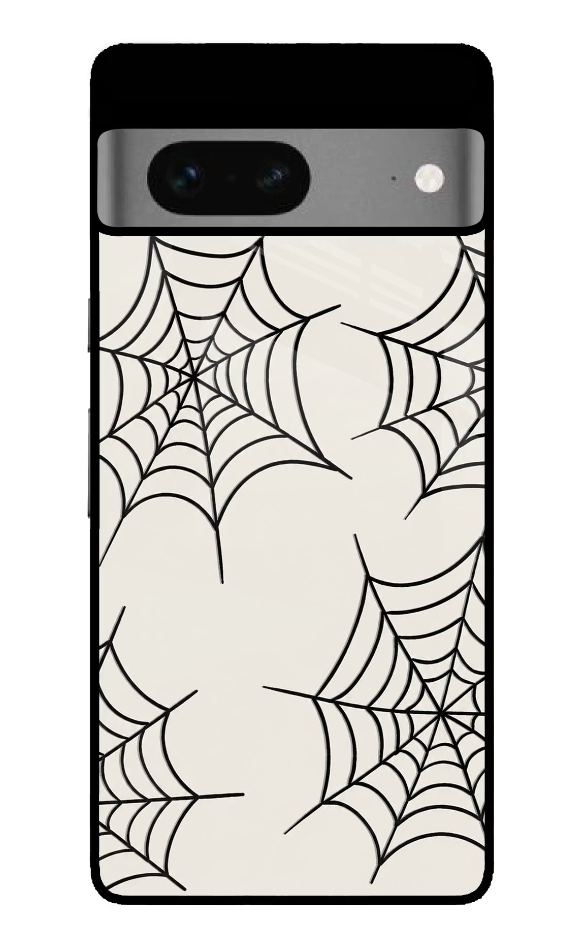 Spider Web Google Pixel 7 Glass Case Back Cover by Casekaro
