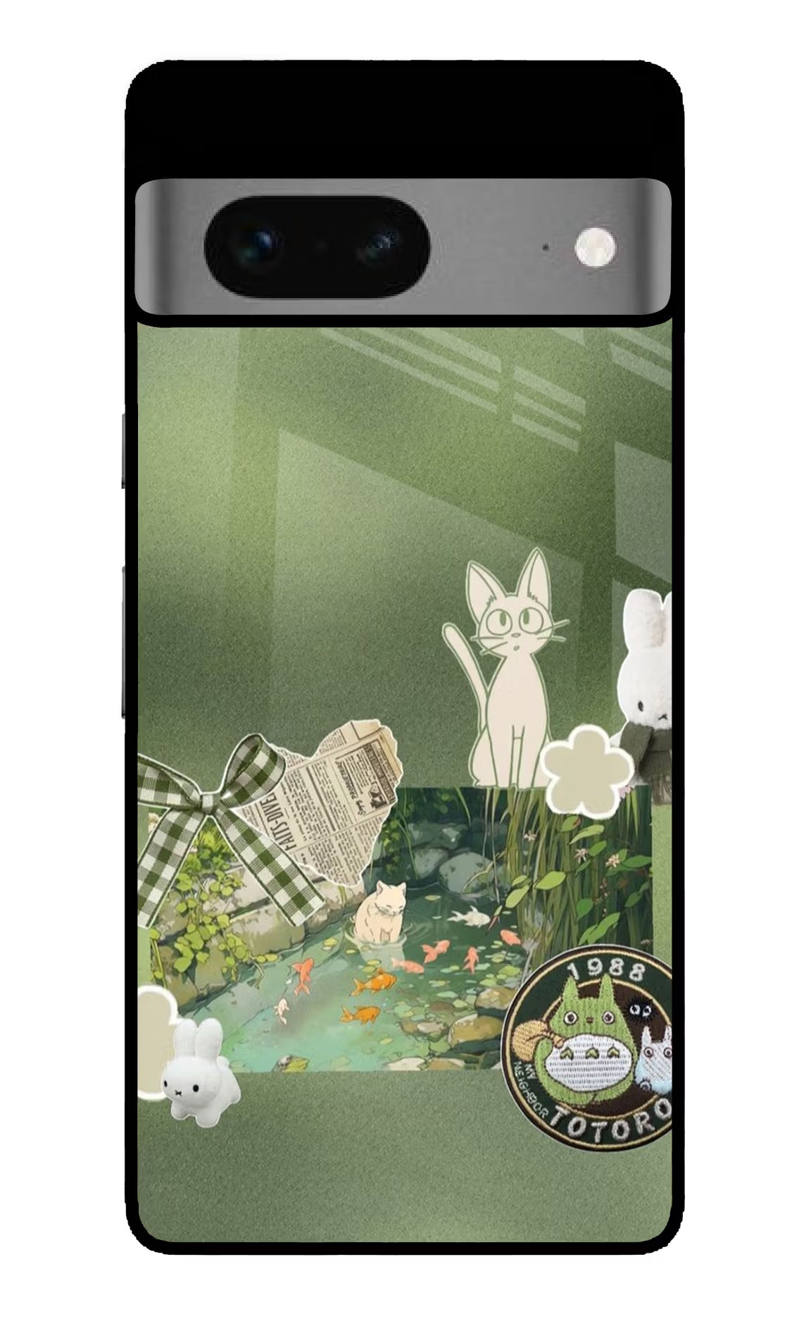Aesthetic anime Google Pixel 7 Glass Case Back Cover by Casekaro