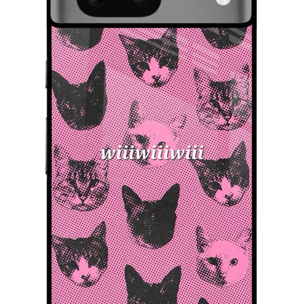 Pink Cats Google Pixel 7 Glass Case