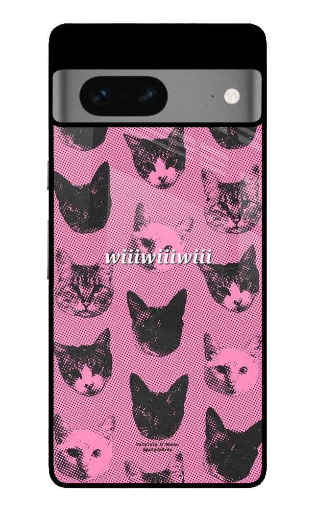 Pink Cats Google Pixel 7 Glass Case