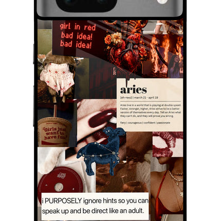 Zodiac Aries Google Pixel 7 Glass Case