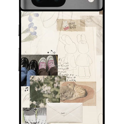 Soft Aesthetic Google Pixel 7 Glass Case