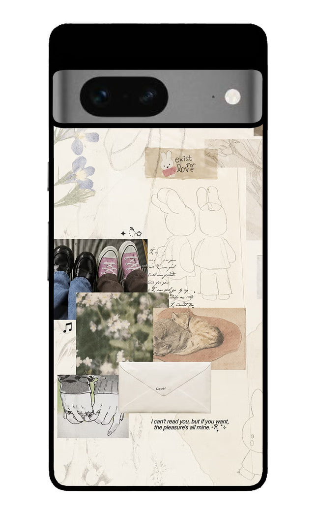 Soft Aesthetic Google Pixel 7 Glass Case