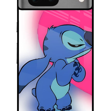 Stitch Hug Google Pixel 7 Glass Case