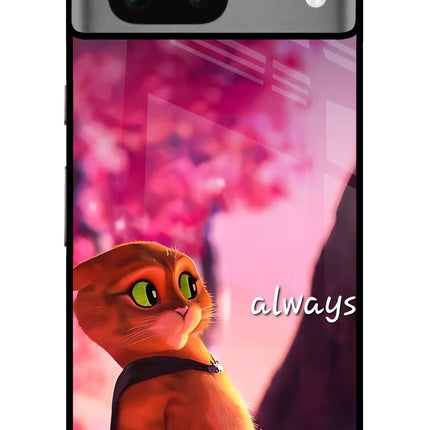 Always Cat Google Pixel 7 Glass Case