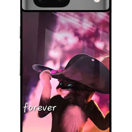 Forever Cat Google Pixel 7 Glass Case